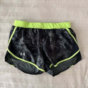 Under Armour Black and Lime Green HeatGear Shorts